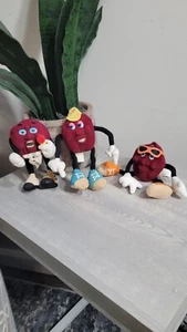 VTG 1980s LOT California Raisin Plush Dolls Toys 80’s Vintage Three - Picture 1 of 6