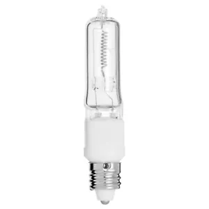 Satco S3107 100Q/CL/MC Bulb 100W 120V T4 Mini Candelabra E11 Base Clear 2900K - Picture 1 of 2