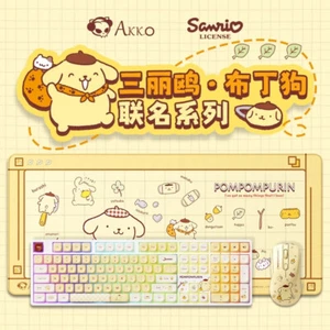 AKKO 5108B Pom Pom Purin Mechanical Keyboard PBT RBG Hot-swap Wireless Keyboards - Picture 1 of 20
