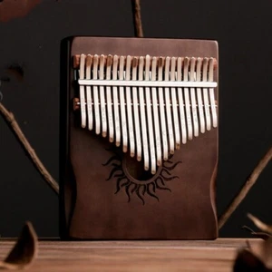 21 teclas Kalimba grabada personalizada con martillo afinador para principiantes marrón - Imagen 1 de 12