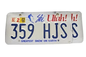Utah License Plate Ski Greatest Snow On Earth359 HJS (Pair) - Picture 1 of 4