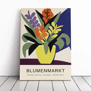 Mercato dei fiori di colonia n. 7 mostra stampa tela arte da parete immagine incorniciata grande - Foto 1 di 5