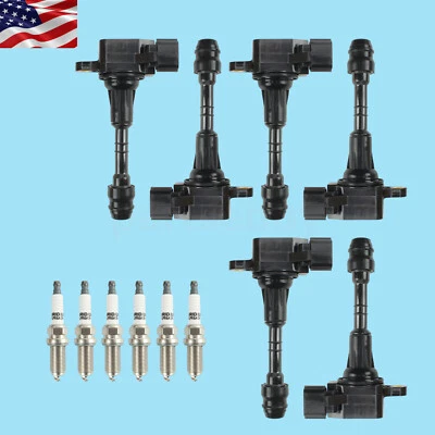 6 bujías de bobina de encendido para Nissan 2005-2012 Pathfinder 2005-2019 Frontier V6 Foto 1 de 4