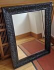 Mirror With Black Floral Border - Used And In Good Condition - 88Cmx68cm