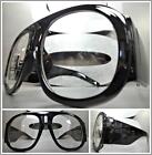 OVERSIZED EXAGGERATED RETRO Style Clear Lens EYE GLASSES Super Thick Black Frame