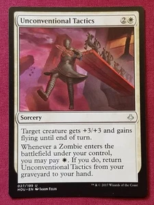 Magic The Gathering HOUR OF DEVASTATION UNCONVENTIONAL TACTICS white card MTG - Picture 1 of 2