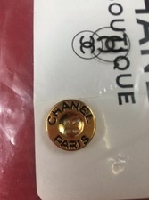 Genuine CHANEL PARIS Gold Tone Button 1/2 Inch 1.5 Cm. Craft Sewing Repair Etc.