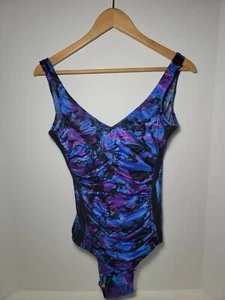 Vintage Maxine Of Hollywood Bright Colorful 1980s Bathing Suit Swimsuit 14* - Picture 1 of 10