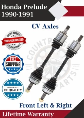 Новые оригинальные передние оси CV для 1990-1991 Honda Prelude пожизненная гарантия - Изображение 1 из 4