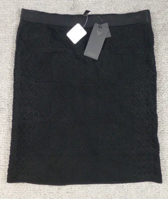 Falda Guess Talla Grande Para Mujer Negra Texturizada Lápiz Falda Recta Elastizada Nueva Con Etiquetas Foto 1 de 4