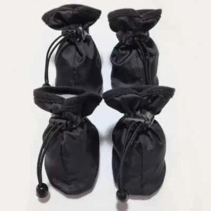 Outdoor Paw Protector Reflective Strip Booties Shoes ~ Black ~3XL Toy/Small Dogs - Picture 1 of 5