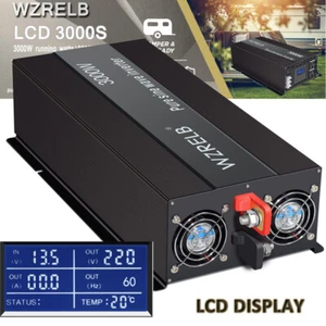 3000W Pure Sine Wave Inverter Power 12v 24v 36v 48V to 110V 120V Home Car Solar - Picture 1 of 8