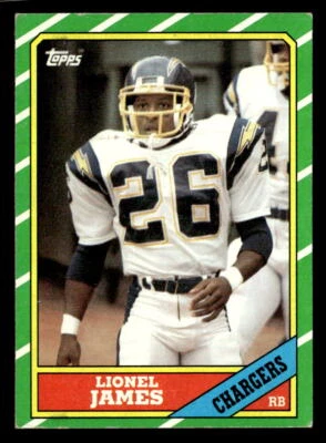 Lionel James 1986 Topps  Card #232 San Diego Chargers - Image 1 of 2