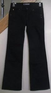 Nordstrom Hudson Button Flap Boot Leg Black Jeans Size 12 - Picture 1 of 10