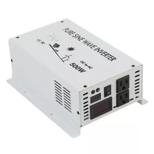 WZRELB 500W 12VDC to 120VAC Off Grid Pure Sine Wave Inverter Converter White - Picture 1 of 4