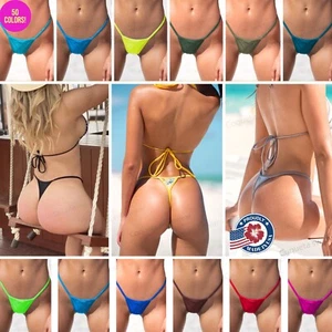 Coqueta thong micro swimsuit women's Brazilian cheeky teeny mini bikini bottom s - Picture 1 of 63
