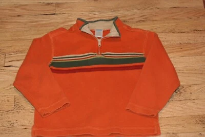 Pullover Gymboree Niños 1/4 Cremallera Talla 5 Naranja Top Foto 1 de 3