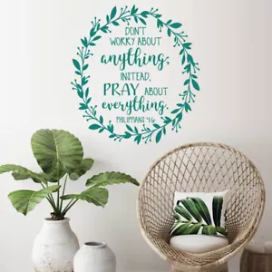 Philippians 4:6 Cristiano Vinilo Pared Pegatinas Biblia Frase Habitación Adorno - Imagen 1 de 10