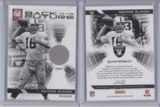 2012 Elite Back to the Future Materials Prime /99 George Blanda #18 HOF