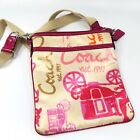 Coach Horse Carriage Logo Crossbody Messenger Swing Pack Purse Pink Travel Bag