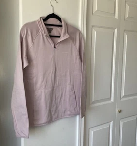 Eddie Bauer - Dusty Lavender Long Sleeve Quarter Zip With Front Kangaroo Pockets - Picture 1 of 7