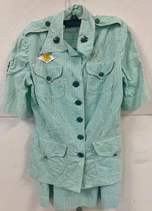 USMC WR Original WWII Marines Corps Women's Reserve summer seersucker uniform. - Picture 1 of 10