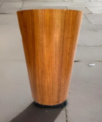 Vintage Mid-Century Danish Modern Wooden Veneer Trash Can/Waste Basket - Image 1 of 4