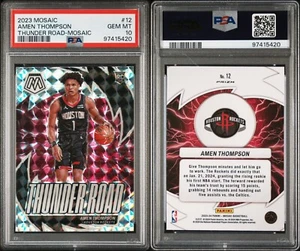 Mosaic Basketball 2023 - Thunder Road Mosaic #16 Amen Thompson - PSA 10 gemme ottime condizioni - Foto 1 di 1