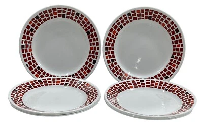 Plato de postre/ensalada/pan Corelle PRECIOUS COLORS azulejos mosaico rojo rubí NUEVO Foto 1 de 4
