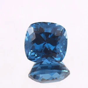 AAA 4.40 CT Natural Brazilian Blue Tourmaline Loose Cushion Gemstone Cut 9x9 MM - Picture 1 of 4