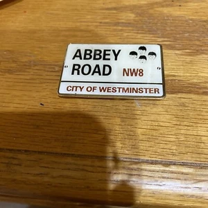 Beatles Abbey Road Sign Fridge MAGNET 2" x 3" art NOSTALGIC vintage - Picture 1 of 1