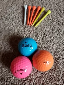 Callaway,Nitro And Mojo Golf Balls And 6 Wooden Tees - Picture 1 of 4