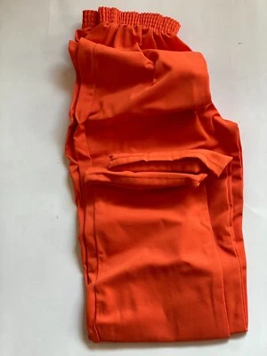 New Bob Barker Prison Jail Inmate Orange Pants Size Small Halloween Costumes - Image 1 of 2
