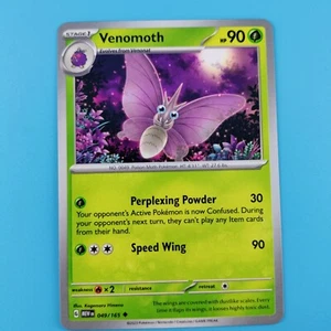 2023 Pokémon Scarlet & Violet 151 TCG #049 Venomoth Uncommon Regular Non-Played - Picture 1 of 2