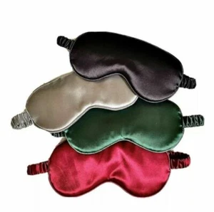 Eye Mask Luxury Pure Organic Satin Silk Soft Relax For Travel Sleep Blindfold Uk - Picture 1 of 26