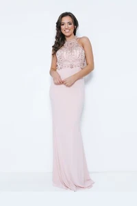 Formal dress size 12 Blush fitted Dynasty London (prom) - Picture 1 of 3