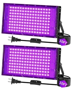 150W LED Black Lights IP66 Waterproof Black Light Outdoor with 10ft Plug+Swit... - Picture 1 of 7