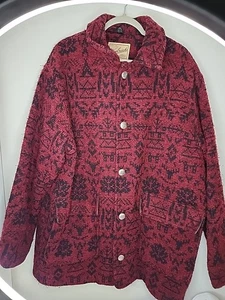 Vintage Woolrich Herren Native Azteken Navajo Südwesten Wolljacke/Mantel Größe Large - Bild 1 von 15