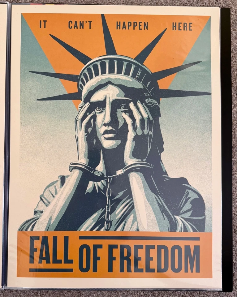 Impresión artística Obey Giant Shepard Fairey Fall of Freedom 2025 18" x 24" Foto 1 de 1