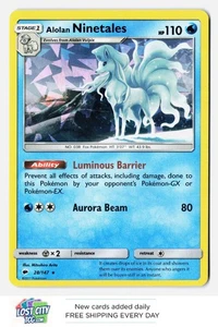 Alolan Ninetales 028/147 - SM: Deck Exclusives Cracked Ice Holo Rare NM - Picture 1 of 2