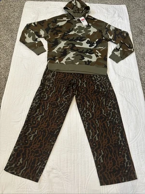 Moletom com capuz Air Jordan MVP camuflado grande FV7434-380, calça Nike FJ0325-222 34/31 - Imagem 1 de 4