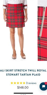 NUEVO CON ETIQUETAS Náufrago Nantucket Para Mujer Talla 2 Ali Falda Sarga Royal Stewart Tartán Cuadros Foto 1 de 4