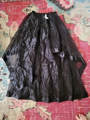 NWOT Black semi sheer layers long skirt womens S 5 BCX dress brand gothic witch - Image 1 of 4