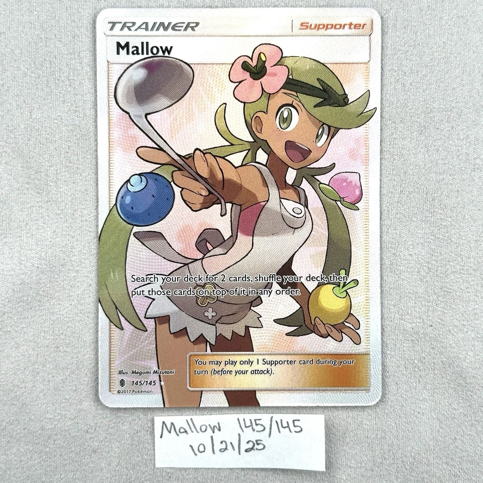 Pokemon Mallow 145/145 Guardians Rising Sun Moon Full Art Trainer Pokemon - Image 1 of 4