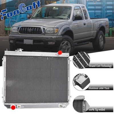 3 ROW Aluminum Radiator For 1995-2004 1998 1999 Toyota Tacoma 2.7 L4 3.4 V6 AT — 第 1/4 张图片