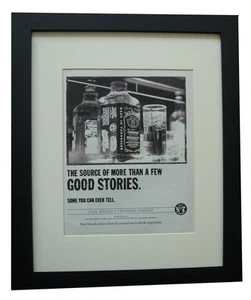 JACK DANIELS+Good Stories+POSTER+AD+CLASSIC FRAMED ORIGINAL 2006+FAST WORLD SHIP - Picture 1 of 7