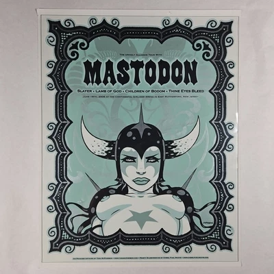 Tara McPherson Mastodon Slayer Lamb God 2006 Concert Poster Silkscreen Signed - Image 1 of 4