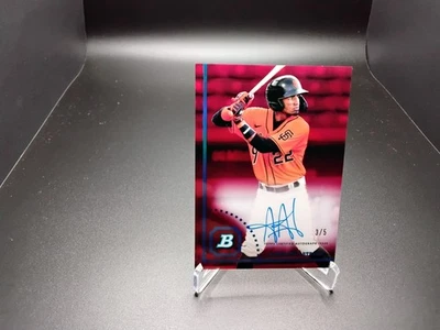 2022 Bowman Heritage Aeverson Arteaga Red Refractor Auto 3/5 - Image 1 of 2