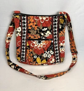Vera Bradley Bittersweet Crossbody Hipster Bag Floral Red Orange Yellow Black - Picture 1 of 12