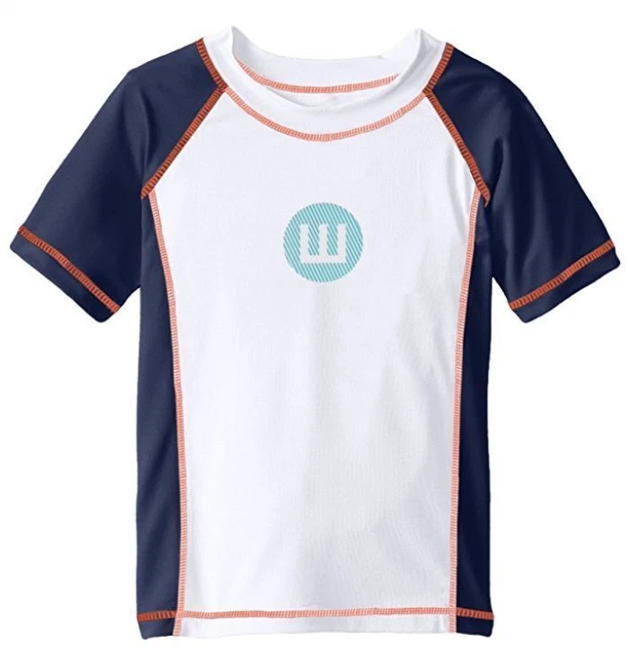 Wes & Willy Little Boys' 带标志 Rash T 恤涤纶 GuardNavy/白色 - 4 — 第 1/2 张图片